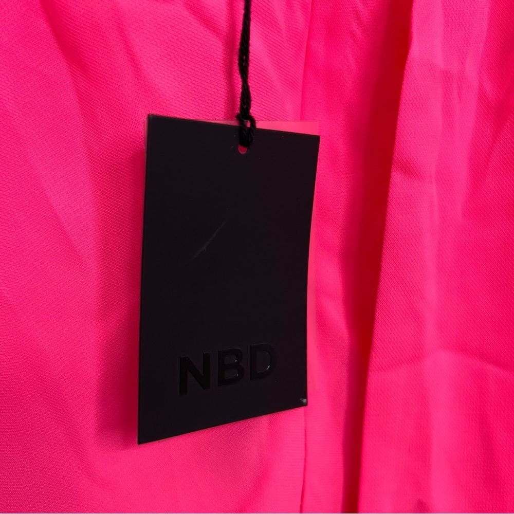 NBD Hot Pink Jacki Asymmetrical Midi Dress - Picture 8 of 8